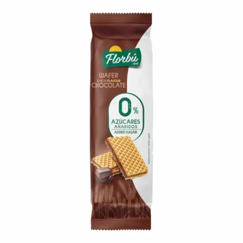 Gaufrettes Florbú Chocolat sans sucre ajouté 150g