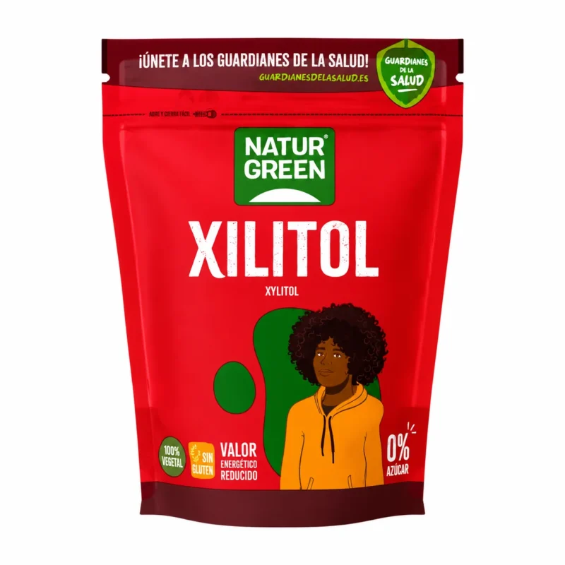 xilitol Natur Green Xilitol Sans Gluten 500g édulcorant végétal en sachet rouge