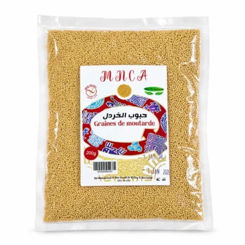 Graines de moutarde naturelles sans gluten MNCA en sachet de 200 g