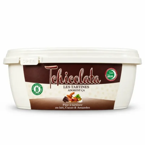 Pot Tehicolata pâte à tartiner au lait cacao et amandes sans gluten