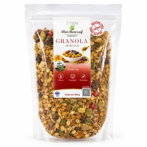 BioBenzaf Granola Artisanal Sans Gluten 400 g