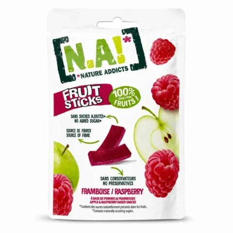 N.A! Nature Addicts Fruit Sticks framboise sans sucres ajoutés 35 g