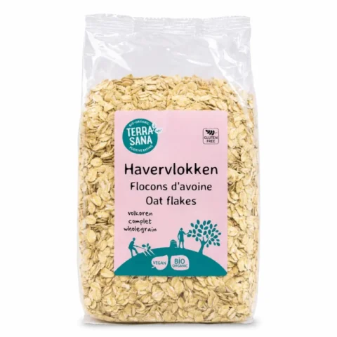 Sachet de flocons d’avoine complets bio sans gluten TerraSana