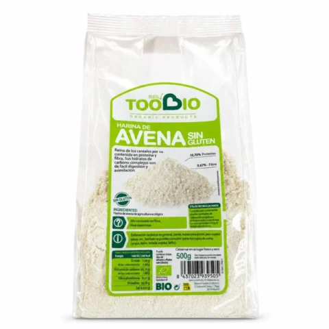 Sachet de farine d’avoine bio TooBio sans gluten 500 g