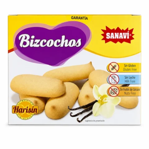 Boîte Sanavi Bizcochos biscuits sans gluten source de fibres 150 g