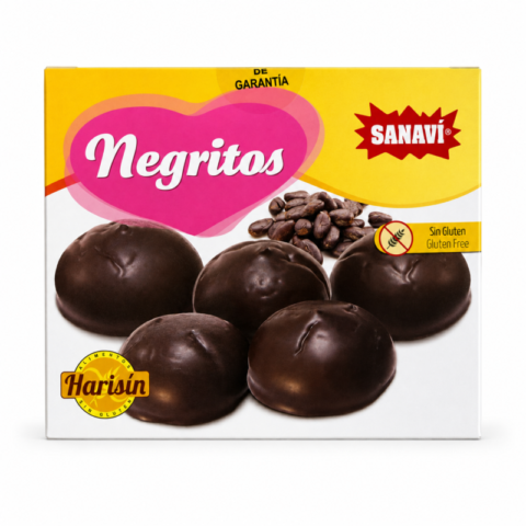 Boîte Sanavi Negritos biscuits enrobés de cacao sans gluten 150 g
