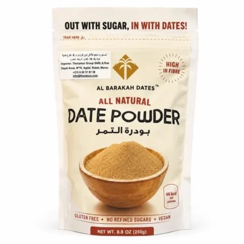 Sachet Al Barakah Dates poudre de dattes naturelle sans gluten 250 g