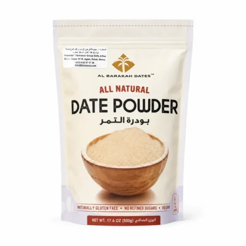 Sachet Al Barakah Dates poudre de dattes naturelle sans gluten 500 g
