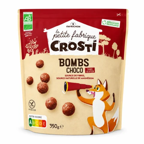 Sachet Favrichon Crosti Bombs Choco bio sans gluten 350 g