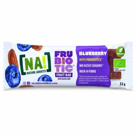 Barre NA! Frubiotic Blueberry myrtille vegan avec prébiotiques 32 g