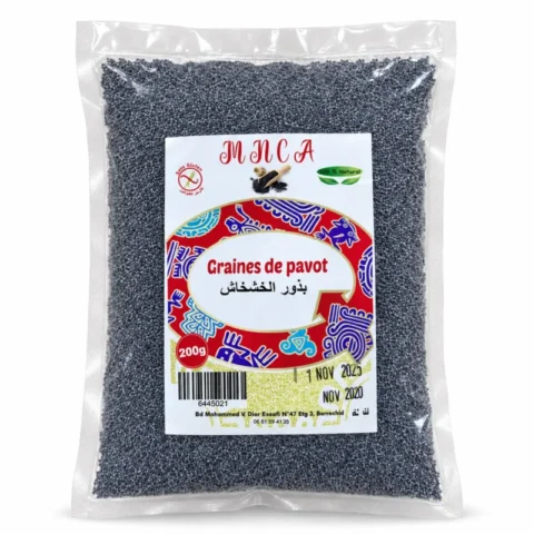 Sachet MNCA graines de pavot sans gluten 200 g
