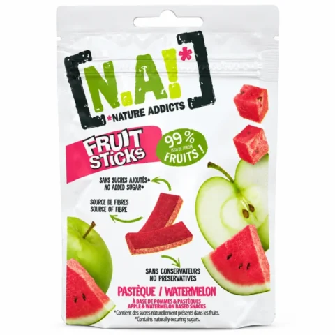 Sachet N.A! Fruit Sticks pomme pastèque 35 g