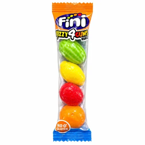 Paquet Fini Fizzy 4 Gums assortiment de 4 chewing-gums colorés