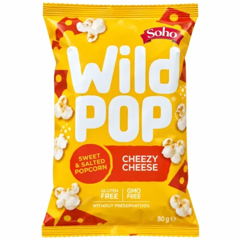 Sachet Soho Wild Pop Cheezy Cheese popcorn sans gluten 80 g