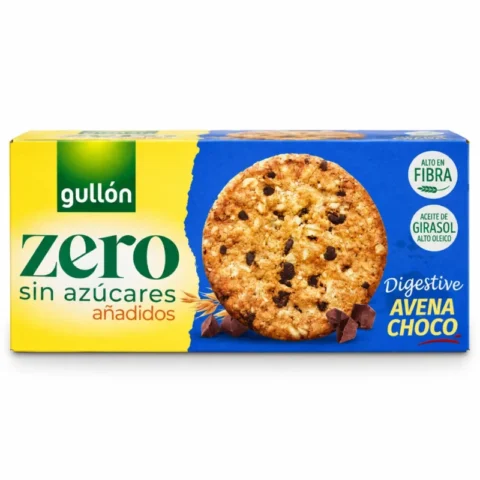 Boîte Gullón Zero Digestive avoine chocolat sans sucres ajoutés 250 g