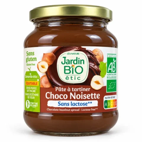 Pot Jardin Bio étic pâte à tartiner choco noisette bio sans lactose sans gluten 350 g